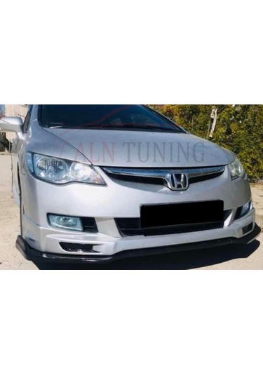 Honda Civic Fd6 Ön Lip Ön Tampon Eki 3 Parça Parlak Siyah