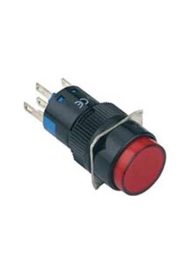 16mm Yaylı Butonlar 1no/1nc 5p Led Voltajı 10v 24v Ve 220v Yuvarlak Sarı