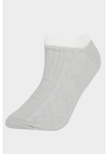 DeFacto Kız Çocuk 3'lü Pamuklu Patik Çorap E6064A8NSKR1