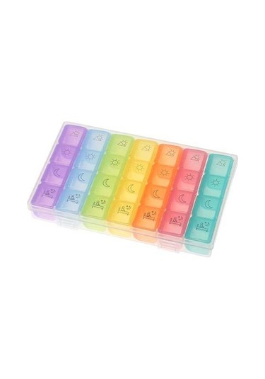 Ulzyvf 7 Günlük 28 Bölmeli Taşınabilir Hap Kutusu - Sabah, Öğle, Akşam, Gece Ve Diğer Diğer