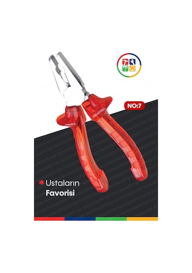 Yüksek Kalite Kırmızı Şeffaf No7 Pense Kargaburun Yankeski A6