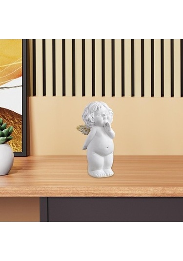 Lijinxu Magideal Melek Heykeli Beyaz Masaüstü Süs Aşk Tanrısı Stil-b