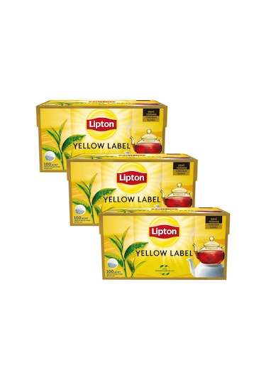 Lipton Yellow Label Demlik Poşet Çay 100'lü 3 x 320 G