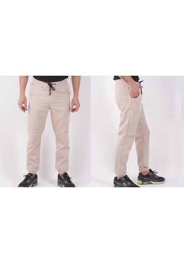 Black Steel Bel Ve Paça Lastikli Pantolon-1000