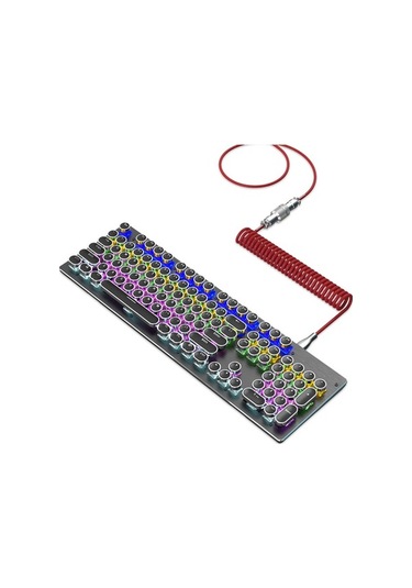 Pazly Hxsj H-1 Mekanik Klavye Usb-type-c Nilon Örgü Kablosu - Kırmızı