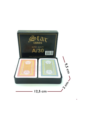 Star A-30 2 Deste İskambil Oyun Kağıdı A-k-q-j