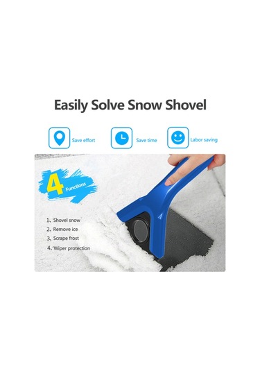 Adet Araba Cam Kar Küreği Çok İşlevli Kar Buz Don Küreği Silecek Koruma Kaymaz Saplı Kış Kar Kazıyıcı