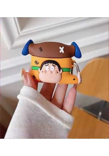 İphone 1/2. Nesil Uyumlu Koruyucu Bluetooth Kulaklık Kılıfı Figürlü Boy Airpods 1/2. Nesil