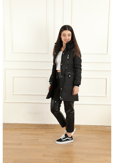 Modaplaza Kadın Bondit Mont 4201- K23mflx4201mntsiyah K23MFLX4201MNTSİYAH Siyah
