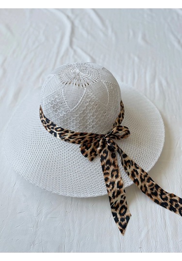 Ays Deniz Plaj Hasır Şapka Krem
