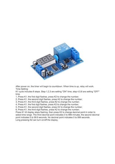 Yulong Reedark Dijital Led Ekranlı Zaman Röle Modülü - 10a
