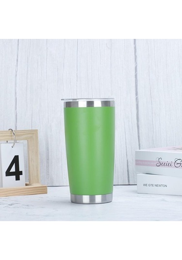 Yeşil Termal Kupa Bira Bardağı Tumbler Paslanmaz Çelik Çift Duvar Vakum Yalıtımlı Kahve Çay Kupa Geniş Ağızlı Su Şişesi Drinkware Zh