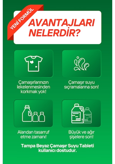 Tampa Çamaşır Suyu Tableti Ultra Konsantre 40 Tablet