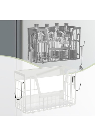 Suntek Buzdolabı Yan Rafı Manyetik Dolap Ev Eşyaları İçin Beyaz