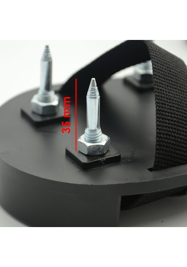 Epoksi Çivili Çim Havalandırma Ayakkabısı 35 Mm Dişli Bilek Ve Topuk Kayışlı Çift