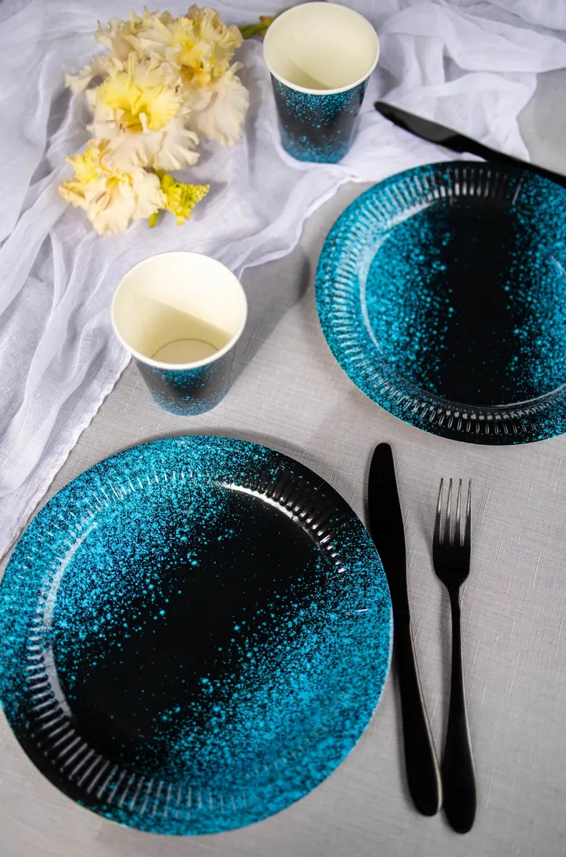 Nd Plej Tek Kullanımlık Bardak Ve Tabak Seti Parlak Siyah 398965531 25