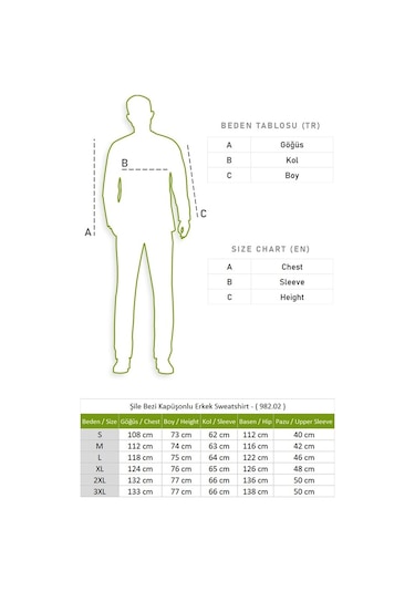 Şile Bezi Kapüşonlu Erkek Sweatshirt Petrol Ptrl
