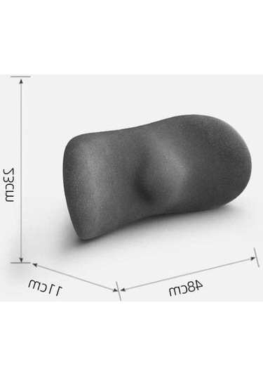 Tongxida Araba Minderi Kafalık + Bel Pedi Mavi Servikal Destek Arkalık Yastık
