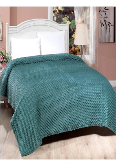 Mink Tomurcuk Battaniye 500 Petrol Yeşil Battal Boy 200x220 Yeşil