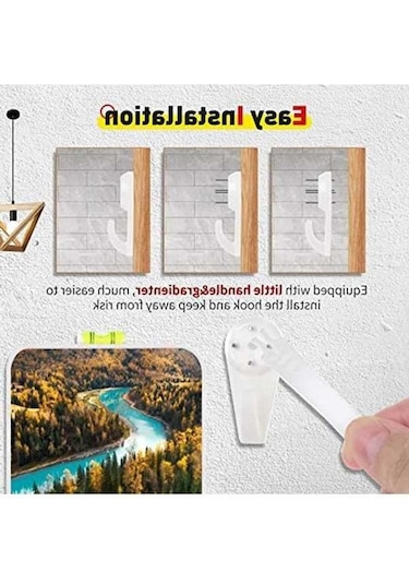 Dancemonkey Hasarlı Duvar Kancaları, Sıva/beton İçin, 40'lı Altın Set, Delme Yok Altın