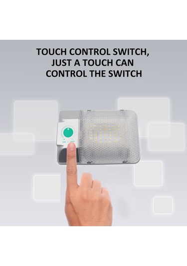 Rv Led Tavan Tek Kubbe Işığı Dc 9-18v 6000-6500k Dokunmatik Kısılabilir İç Mekan Led Aydınlatma On/off Anahtarı İle Araç Rv Treyley Kamp Botu İçin