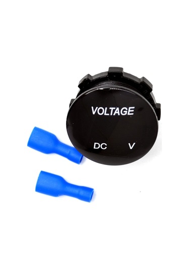 12v 24v Dijital Voltmetre 28mm Mini Yuvarlak 6-32v Arası