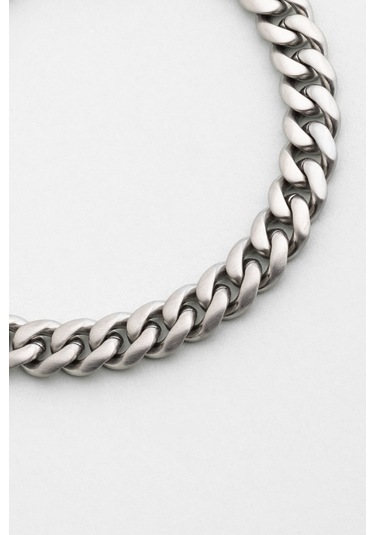 Klasik Stil Erkek Çelik Bileklik Gri