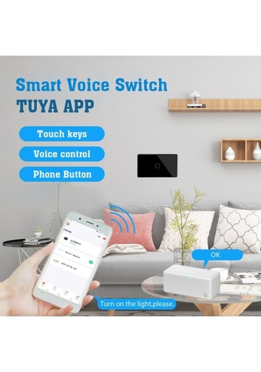 Dancemonkey Tuya Akıllı Duş Anahtar Cam, Google Home & Alexa, Mobil Uygun