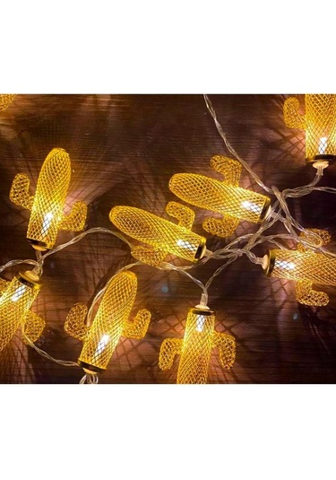 Hdmarketim Kaktüs10'lu Dekoratif Led Lamba (2 Metre)