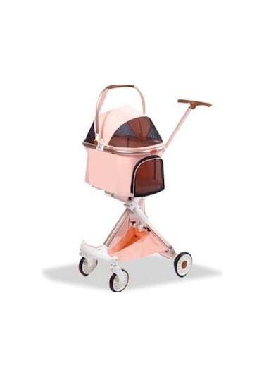 Eurodog Katlanabilir Köpek Arabası Pembe 83x48,5x110 Cm