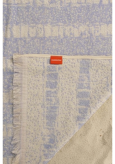 Mavi Çizgili %100 Pamuklu Plaj Havlusu 70x140 Cm Çok Renkli