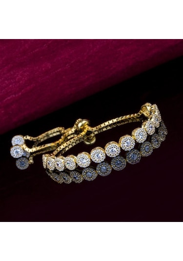 Bymoreelsesilver-925 Ayar Gümüş Elmas Modeli Asansörlü Bileklik