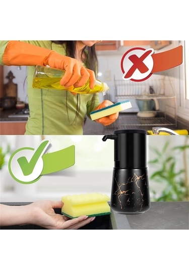 Anjiexun Sabunluk Mutfak, Köpüren Sabunluk Banyo, Siyah Siyah