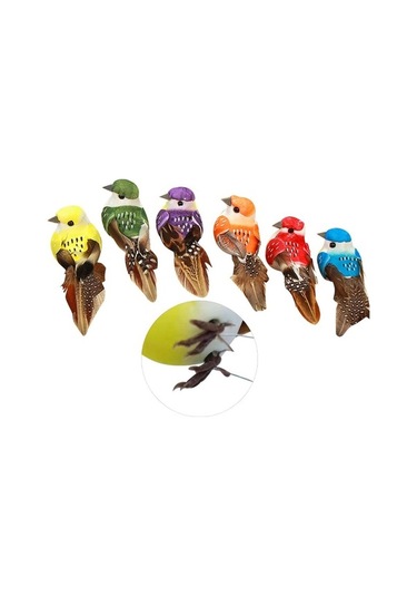 Ebitda 6 Adet Pençeli Kuş Bahçe Ağacı Süs, Hayvan Ve Park İçin Mükemmel