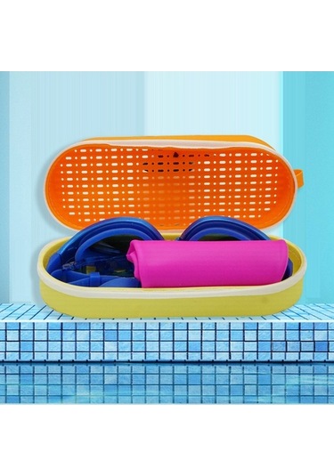 Didadodo Su Geçirmez Silikon Yüzücü Gözlüğü Kılıfı - Hava Delikli, Fermuarlı, Taşınabilir Sarı, Hızlı Kurulumlu Sarı