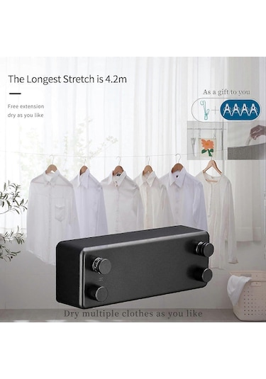 Ganzhoushop Geri Çekilebilir Çamaşır Askısı, Ayarlanabilir Uzatılabilir Çamaşır Askısı 4.2 M, Açık Hava Çamaşır Kurutma Direği, Açık Hava Çamaşır Askısı, Otel İç Mekanı, Banyo İçin Çok Renkli