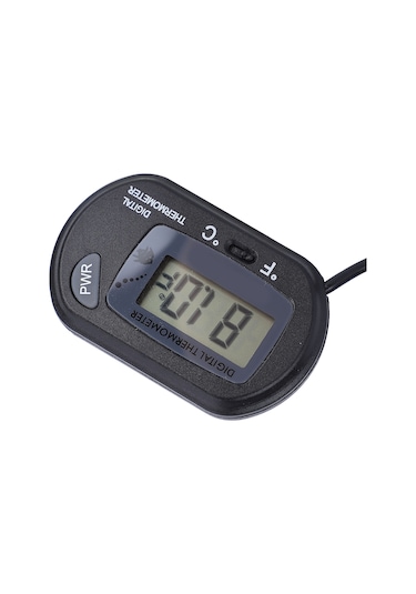 Xindoker Akvaryum Su Sıcaklığı Ölçer - Lcd Ekranlı, Kolay Okunur, 1 C Hassasiyetli, Sıcaklık Aralığı -50 C/+70 C, Su Geçirmez, Plastik, Siyah