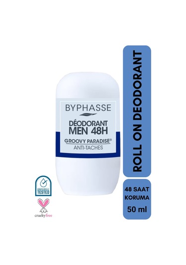 Byphasse Groovy Paradise 48H Erkek Roll-On Deodorant 50 ML
