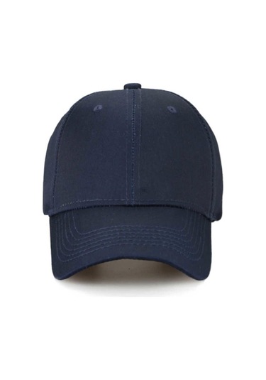 Unisex Ayarlanabilir Spor Kırmızı-lacivert Basic Kep Şapka 2'li Set Kırmızı - Lacivert