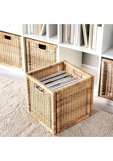 Sepet, Rattan, 32x34x32 Cm Açık Ahşap