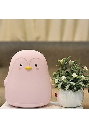 Metabagua Hayvan Gece Lambas , Sevimli Penguen Karikatür Led Gece Lambas , Silikon Ta Nabilir Usb Arjl Ocuklar I İn Gece Lambas Yatak Odas Oturma Odas Pembe F4a3d5 Beyaz