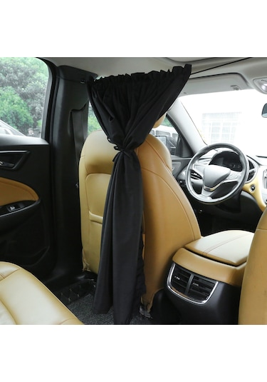 Jeehugo Araba İçin Gizlilik Ve Güneş Engelleyici Perde - Ön-arka Bölüm Ayrıcı, Siyah, Yoğun Poliester, 138x82cm