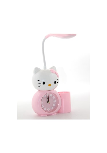 Hello Kitty Masa Lambası Saat Ve Kalemlik Alk2584 Renkli
