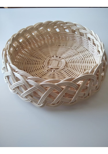 Bambu El Yapımı Çok Amaçlı Sepet Bej