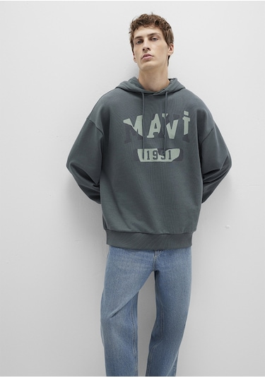 Mavi - Mavi Baskılı Yeşil Sweatshirt 0s10301-71598 Yeşil