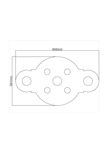 Motifpiyer Tavan Led Spotlu Göbeği-80-56x95cm-yuvarlak