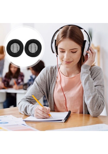 Reedark "80mm Yumuşak Köpük Kulak Yastığı - Hdj500, H800, Mdr-v55ws İçin Rahat Ve Ses Kalitesini Artıran Yedek Parça" Siyah
