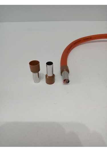 4GA Yalıtımlı Amfi Kablosu Ucu - 25 mm İzoleli Kablo Ucu 2 Adet