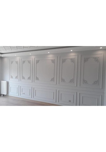 Decomarket Dekoratif Boyanabilir Duvar Çıtası Köşe Motifi Beyaz Model:xa277