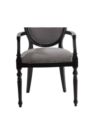 Bengimobilya Sandalye Zus008 Tam Kolçak Model Kayın Retro Torna Ayak Siyah Ren